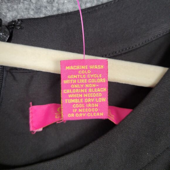 NWT CATHERINE MALANDRINO Black Sleeveless Fit & Flare Cocktail Dress SIZE 8 - Picture 9 of 12